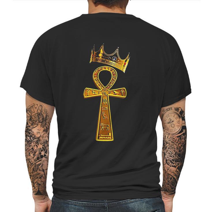 Black Lives Matter Ankh Symbol Mens Back Print T-shirt