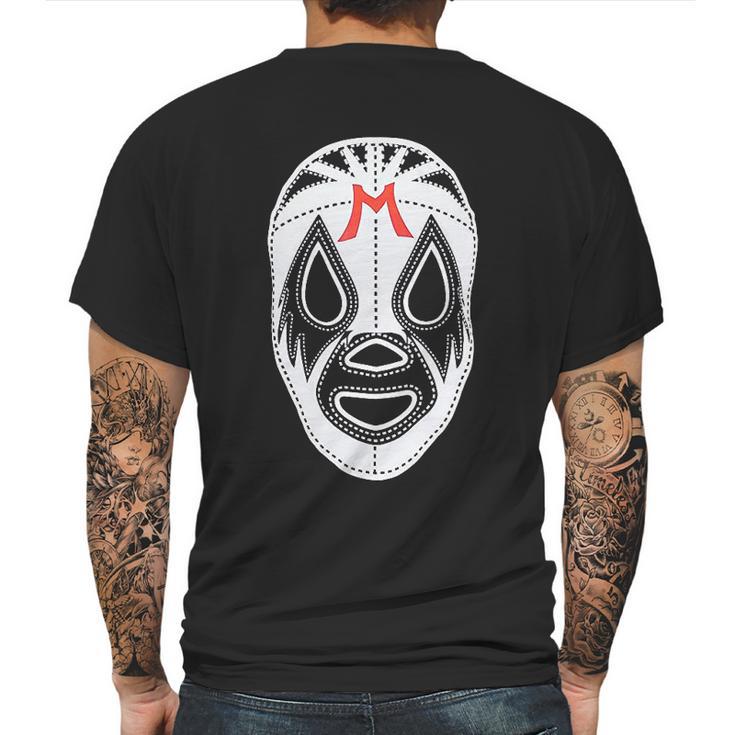 Black Mil Mascaras  Lucha Libre  Wrestling Gear Mens Back Print T-shirt