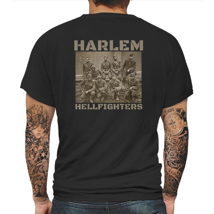 Black Military History Usa Black History Harlem Hellfighters Mens Back Print T-shirt