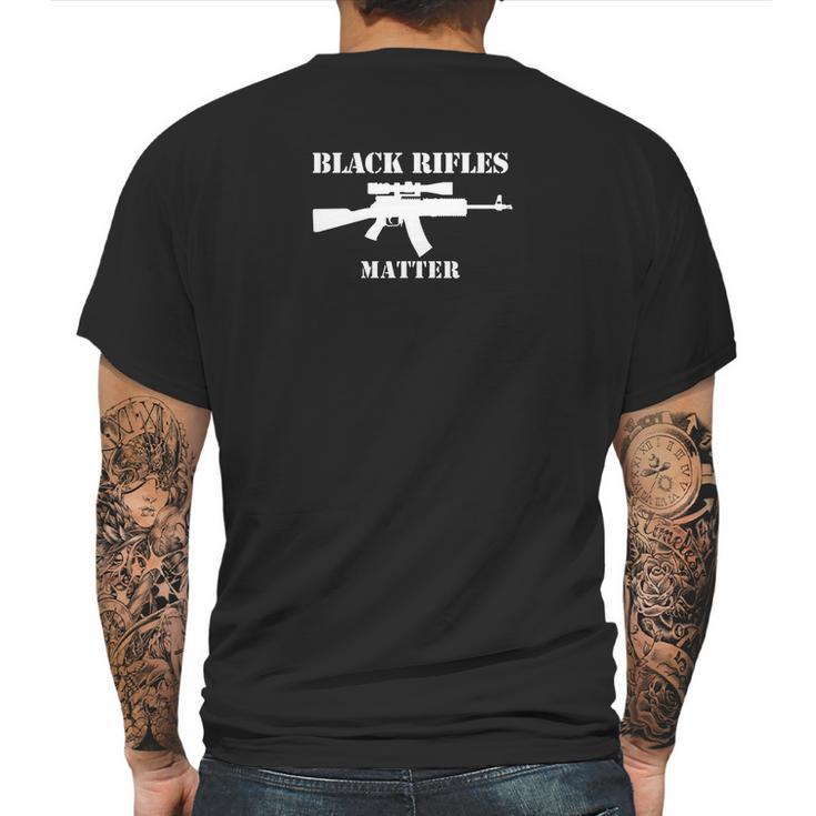 Black Rifles Matter T Shirt Mens Back Print T-shirt