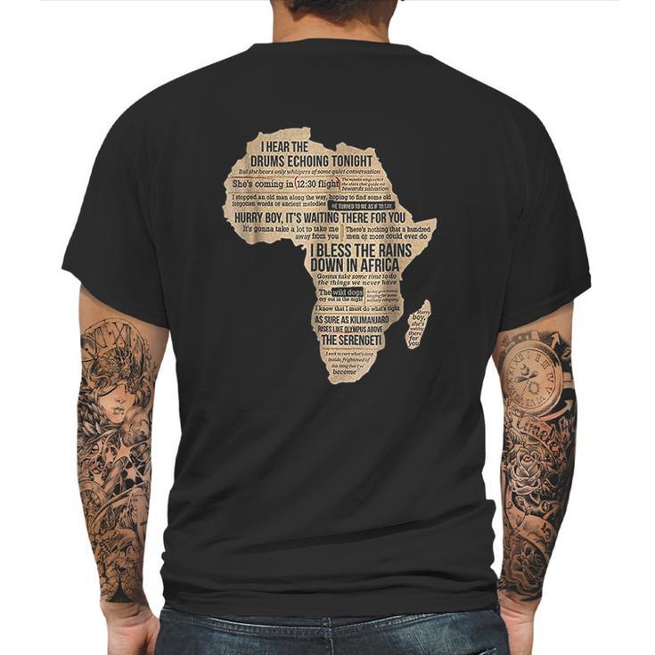 Bless Africa Rains On Toto Mens Back Print T-shirt