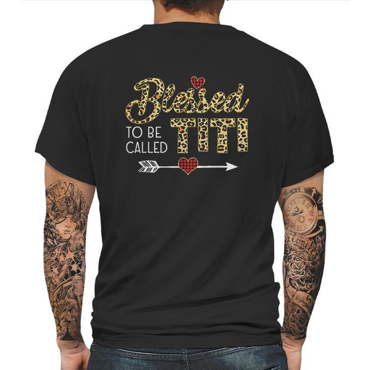 Blessed To Be Called Titi Leopart Mens Back Print T-shirt