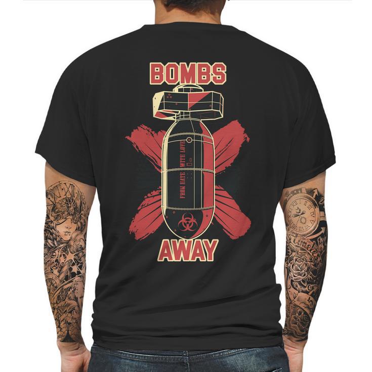 Bombs Away Trash Polka Mens Back Print T-shirt