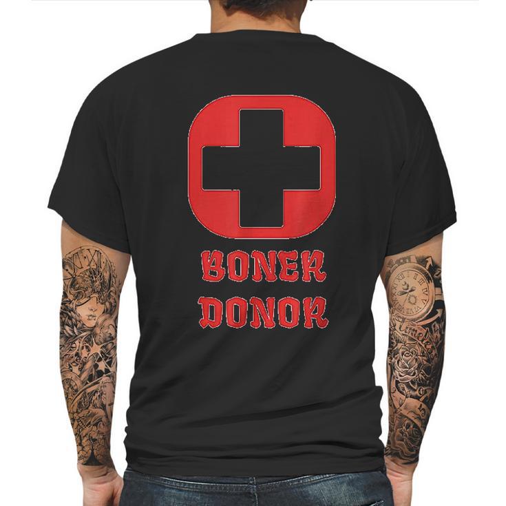 Boner Donor Red Graphic Mens Back Print T-shirt