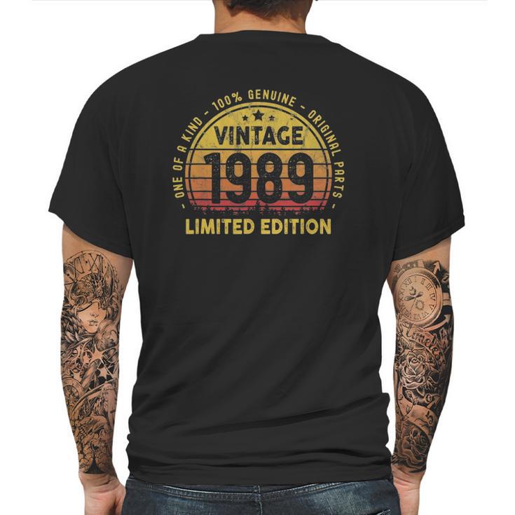 Born In 1989 Vintage 32Nd Birthday Gift Turning 32 Years Old Mens Back Print T-shirt