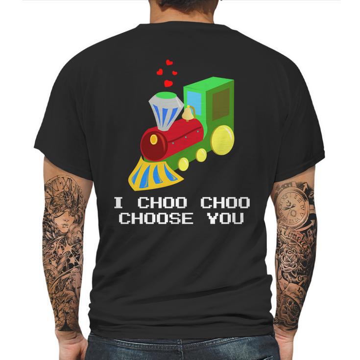 Boys Funny Valentines  I Choo Choo Choose You Mens Back Print T-shirt