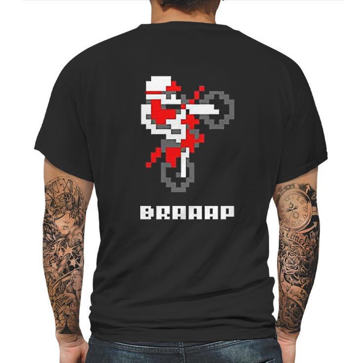 Braaap Dirt Bike Retro 8 Bit Video Game Gamer Graphic Mens Back Print T-shirt