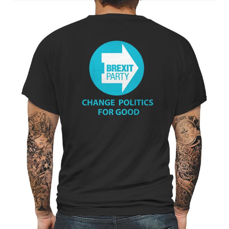 Brexit Party Britain Change Politics For Good Logo Mens Back Print T-shirt