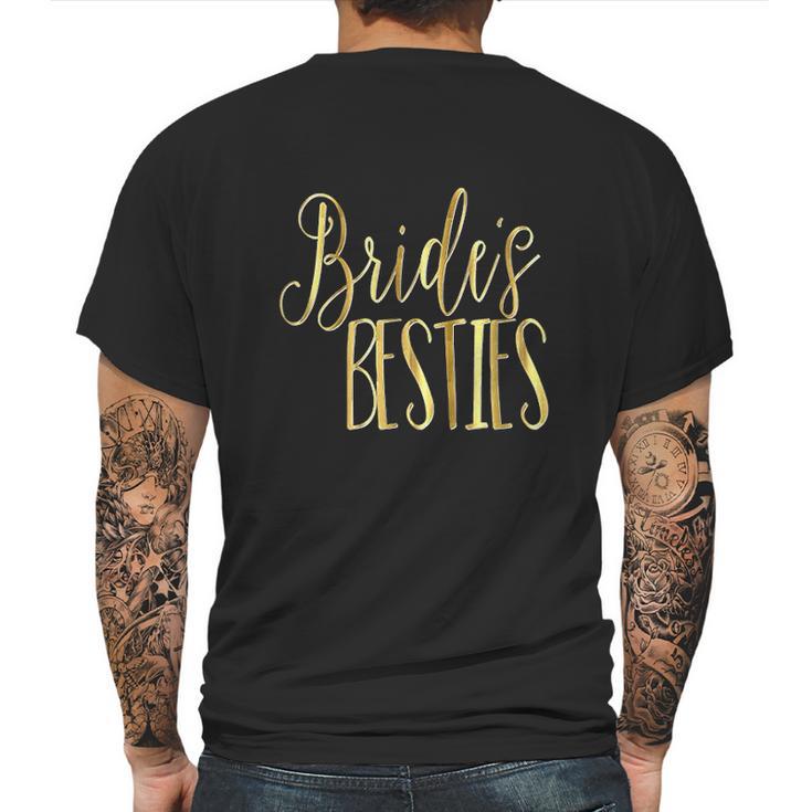 Bridesmaid Brides Besties Wedding Mens Back Print T-shirt