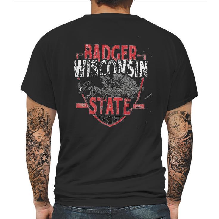 Brisco Brands Wisconsin Badger State Mens Back Print T-shirt