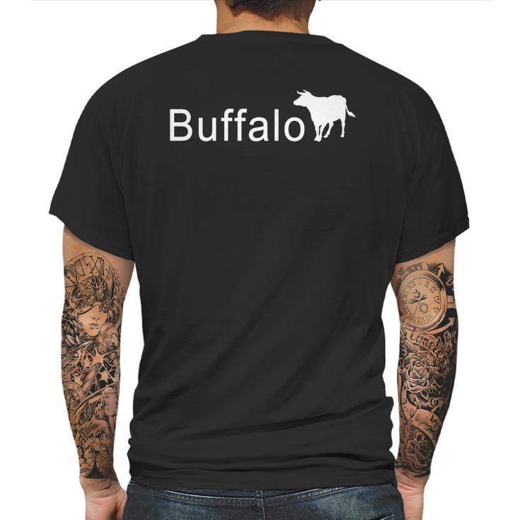 Buffalo Animal Funny Logo Mens Back Print T-shirt