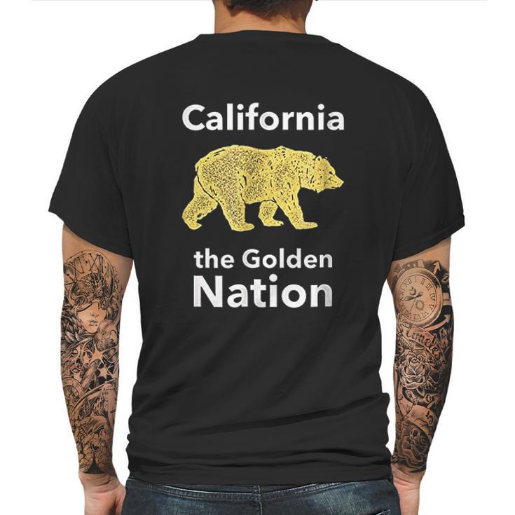 California Golden Nation Mens Back Print T-shirt