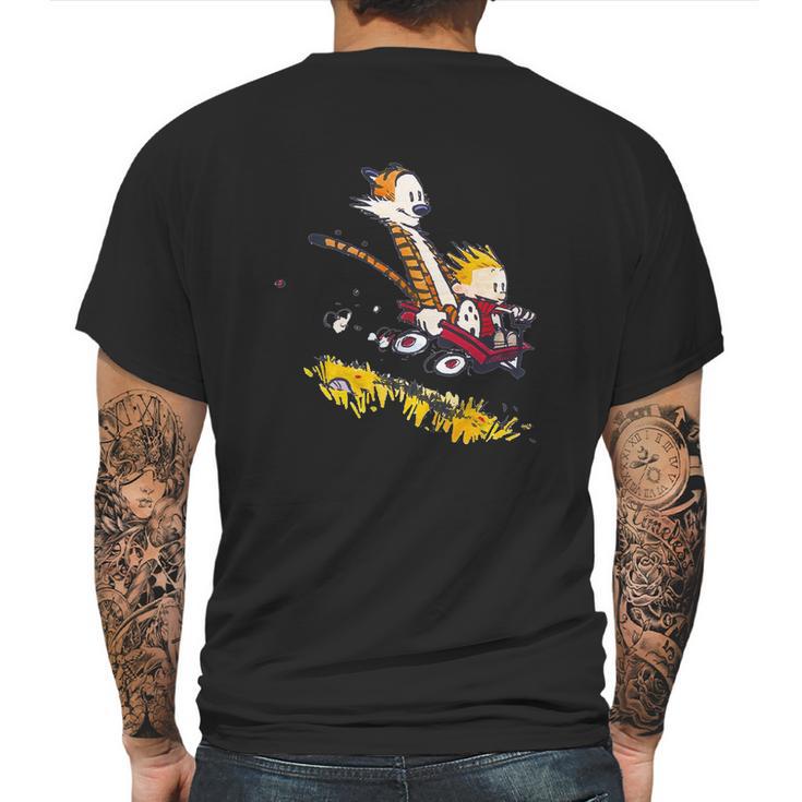 Calvin And Hobbes Racing Mens Back Print T-shirt