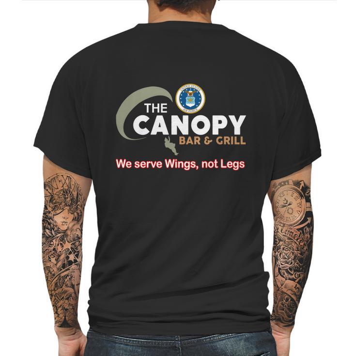 The Canopy Bar And Grill We Serve Wings Not Legs Mens Back Print T-shirt