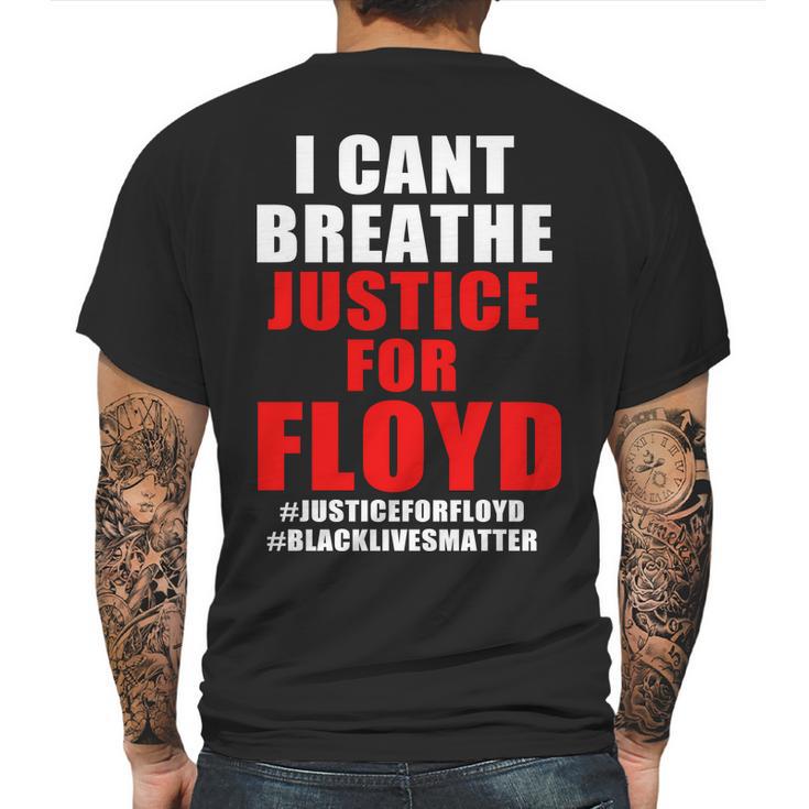 I Cant Breathe Justice For Floyd Mens Back Print T-shirt