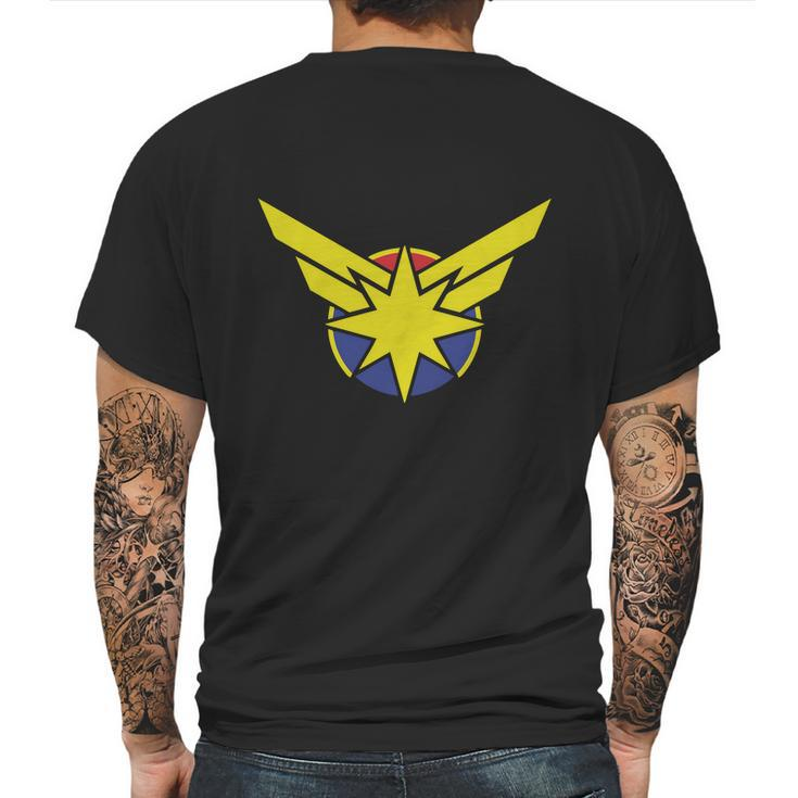 Captain Marvel Logo T-Shirt Mens Back Print T-shirt