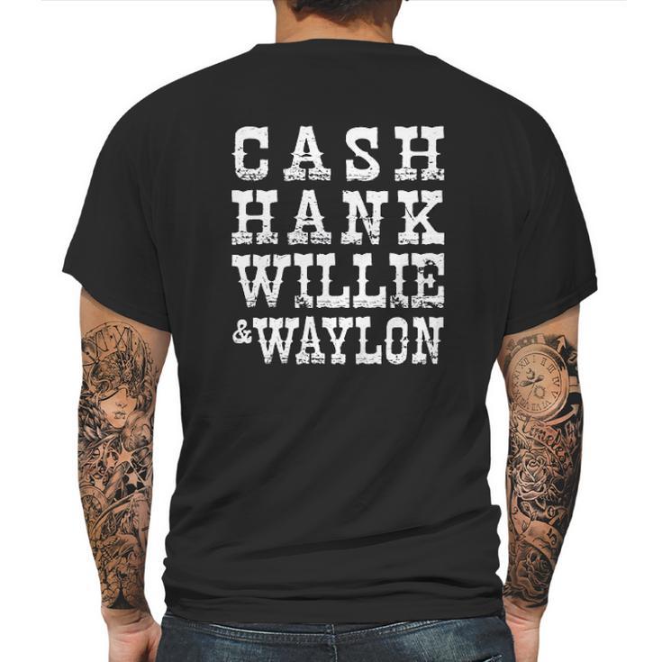 Cash Hank Willie Waylon Triblend Mens Back Print T-shirt