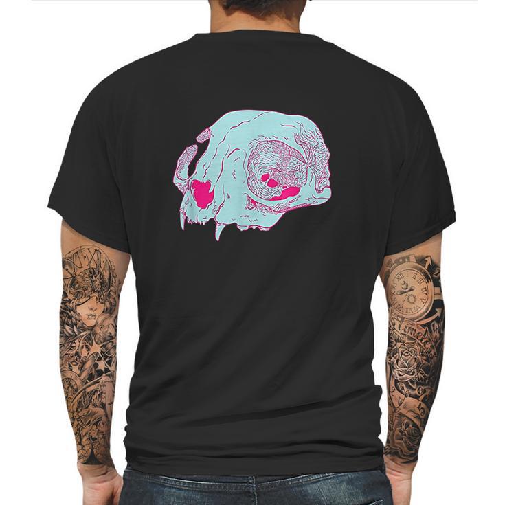 Cat Skull I Pastel Goth Soft Grunge Hipster Creepy Cute Mens Back Print T-shirt