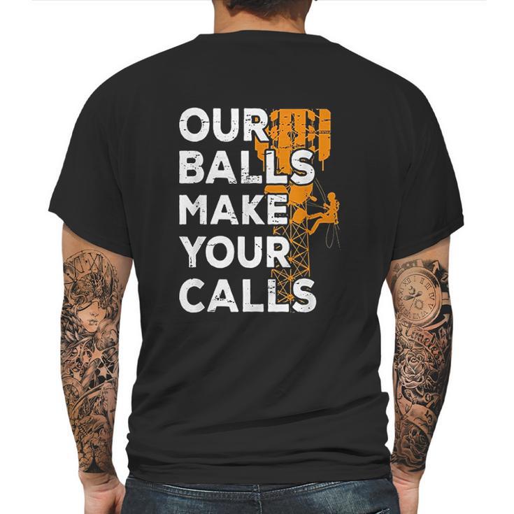 Cell Tower Climber   Antena Climber Telecommunication Mens Back Print T-shirt