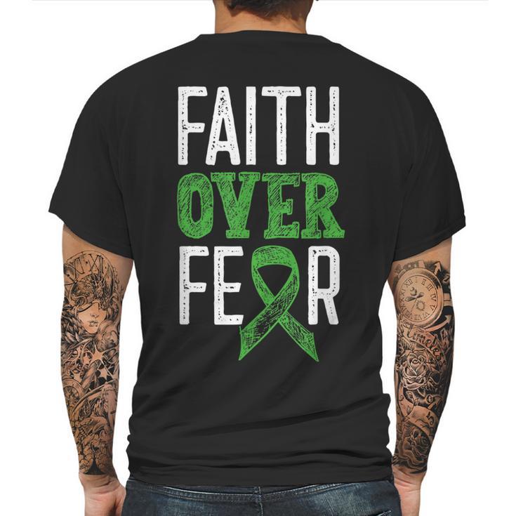 Cerebral Palsy Awareness Month Faith Over Fear Brain Damage Mens Back Print T-shirt