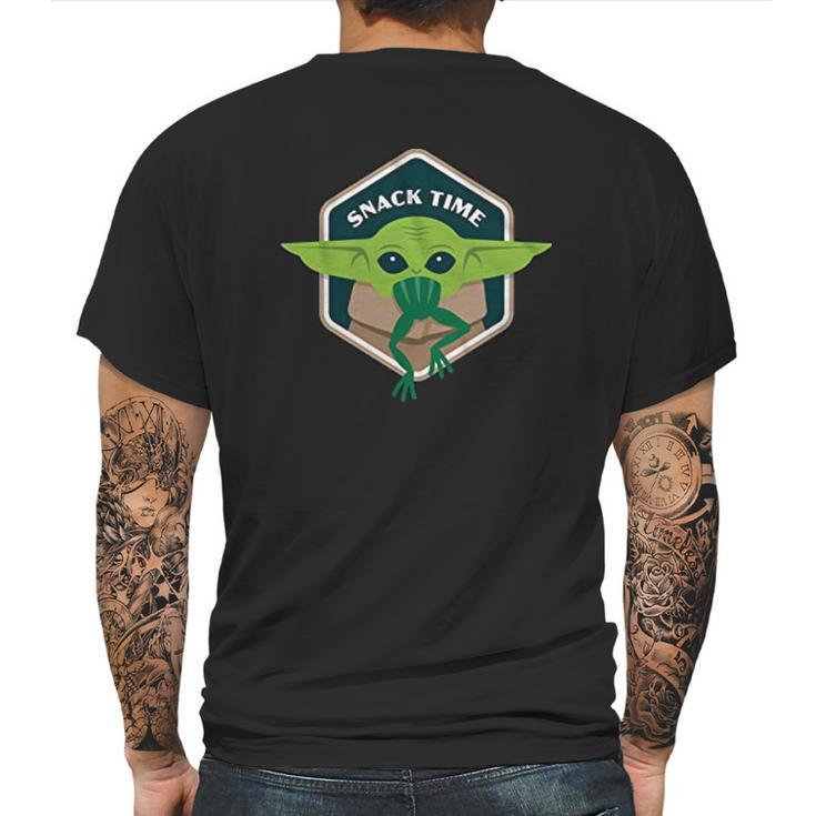 The Child Snack Time Baby Yoda Mandalorian Mens Back Print T-shirt