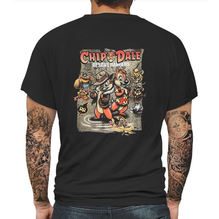 Chip N Dale Rescue Rangers Mens Back Print T-shirt