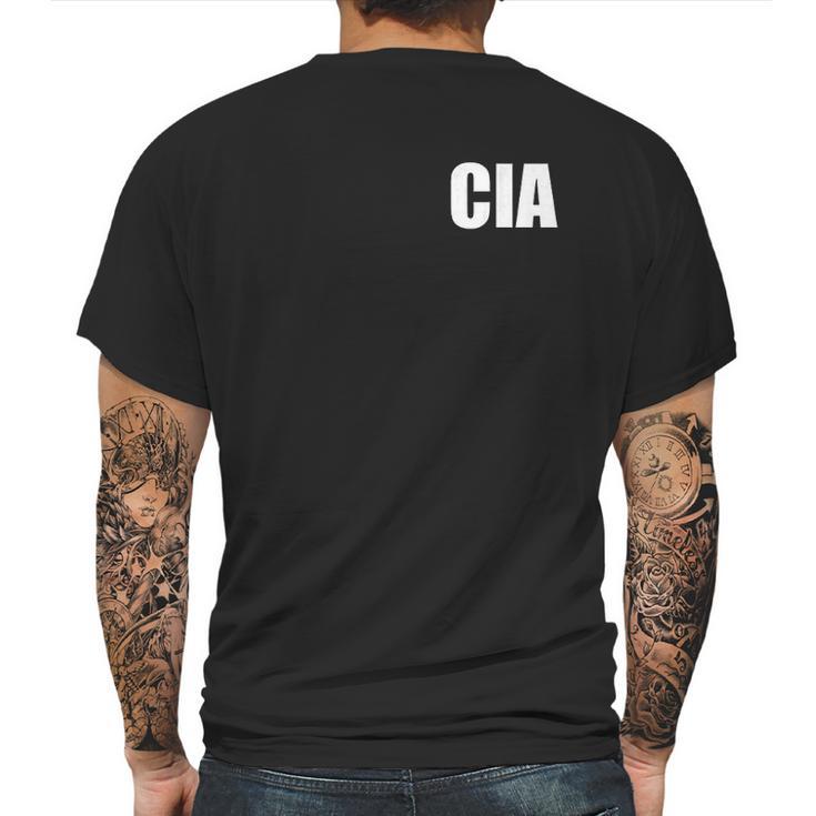 Cia Central Intelligence Agency Mens Back Print T-shirt