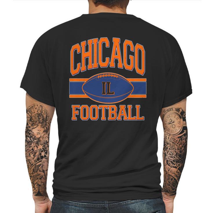 Classic Chicago Il Football Fan Logo Mens Back Print T-shirt