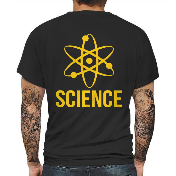 Classic Science Atom Logo Mens Back Print T-shirt