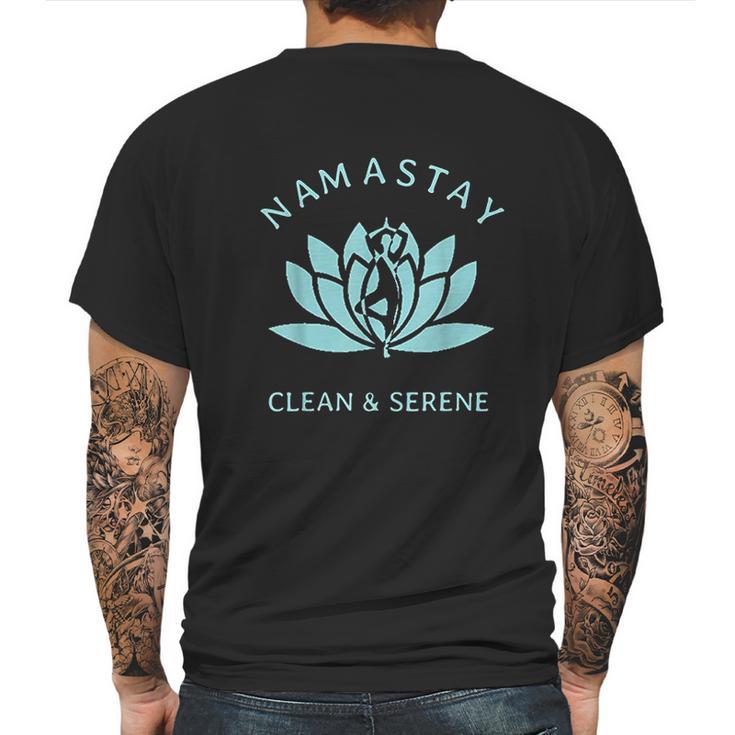 Clean And Serene Yoga Narcotics Anonymous Mens Back Print T-shirt