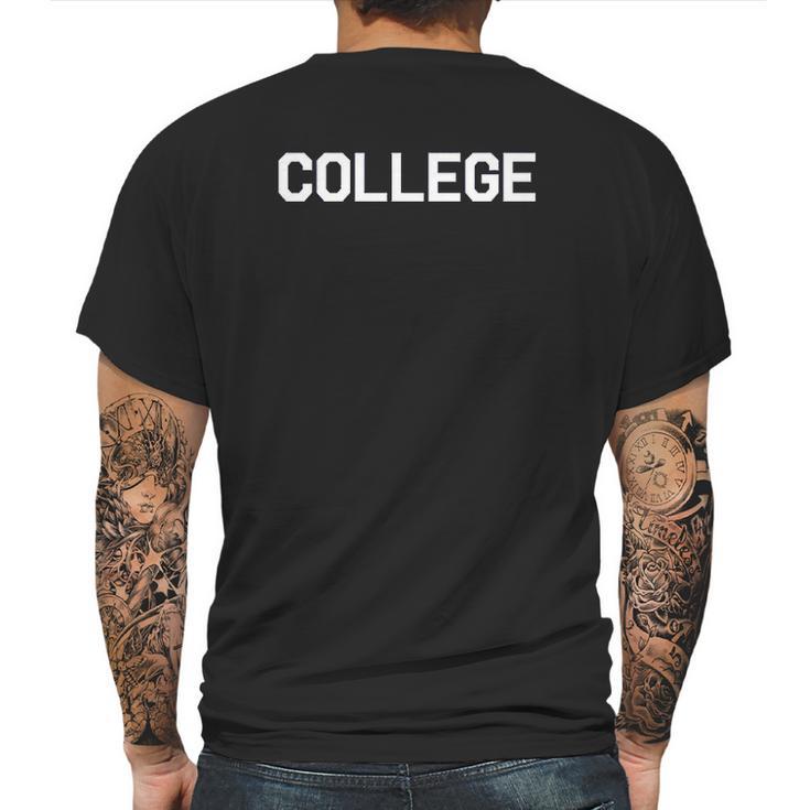 College Funny Animal House University Mens Back Print T-shirt