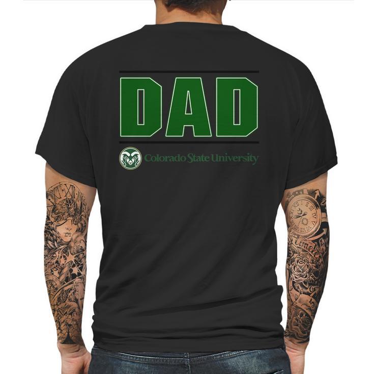 Colorado State University Fort Collins Proud Dad Parents Day Mens Back Print T-shirt