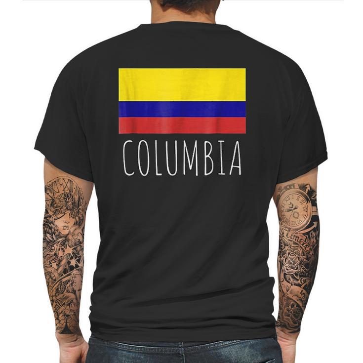 Columbia Flag Proud Mens Back Print T-shirt