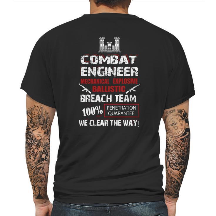 Combat Engineer Mechanic Explosive Mens Back Print T-shirt