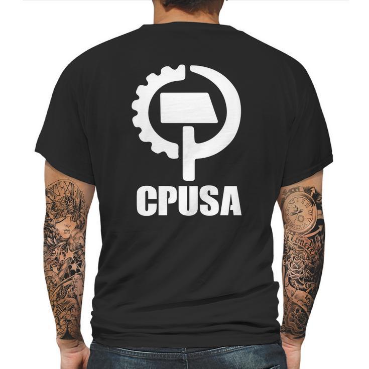 Communist Party  Cpusa With Logo Mens Back Print T-shirt