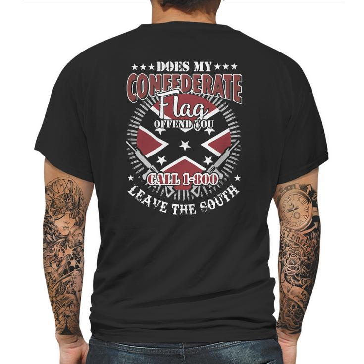Confederate Flag Mens Back Print T-shirt