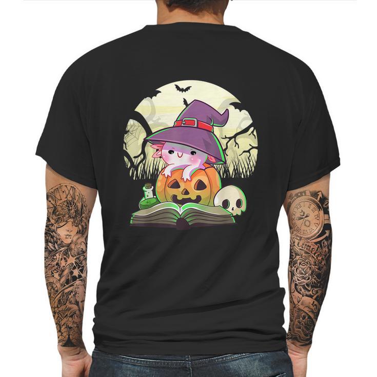 Cute Axolotl Halloween Costume Pumpkin Pastel Goth Graphic Design Printed Casual Daily Basic Mens Back Print T-shirt