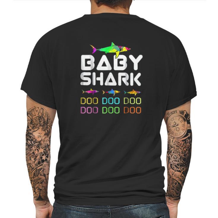 Cute Baby Shark Doo Doo Doo Mens Back Print T-shirt