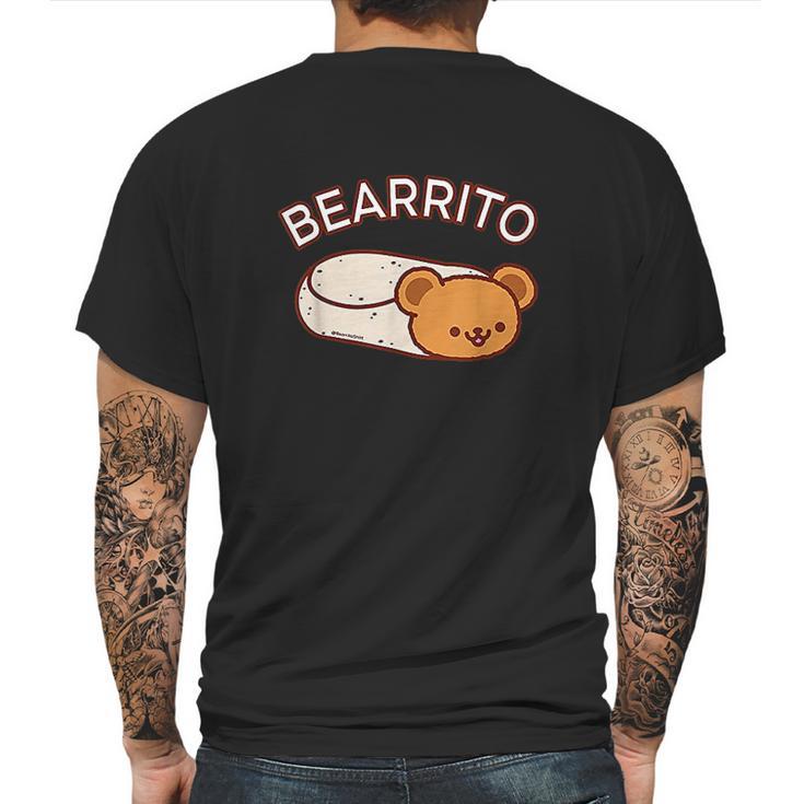 Cute Bearrito Bear Burrito Mens Back Print T-shirt