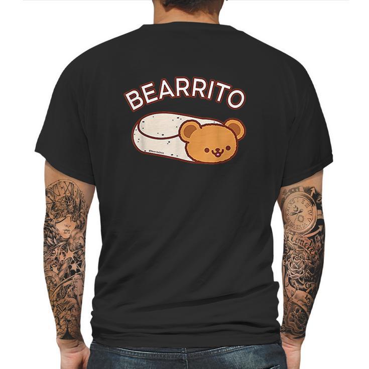 Cute Bearrito Teddy Bear Burrito Mens Back Print T-shirt