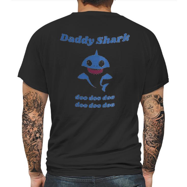 Cute Daddy Shark Gift Mens Back Print T-shirt