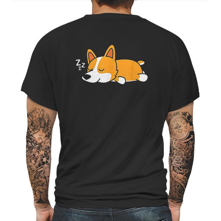 Cute Gift For Welsh Corgi Dog Lovers Nope Lazy Corgi Mens Back Print T-shirt