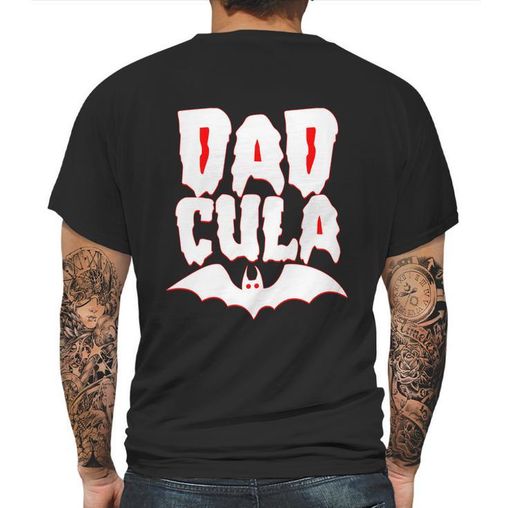 Cute Halloween Funny Halloween Day Dadcula Dracula Mens Back Print T-shirt