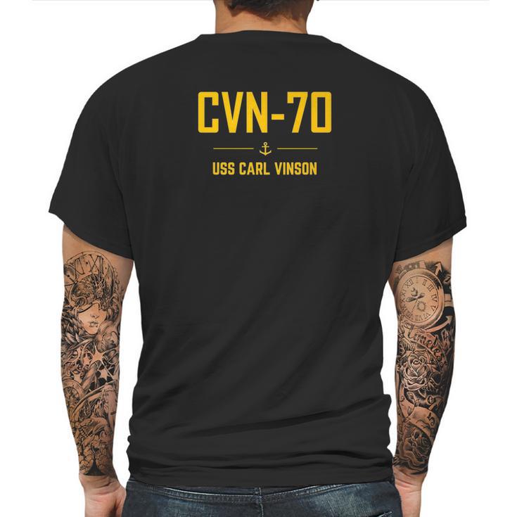 Cvn70 Uss Carl Vinson Mens Back Print T-shirt