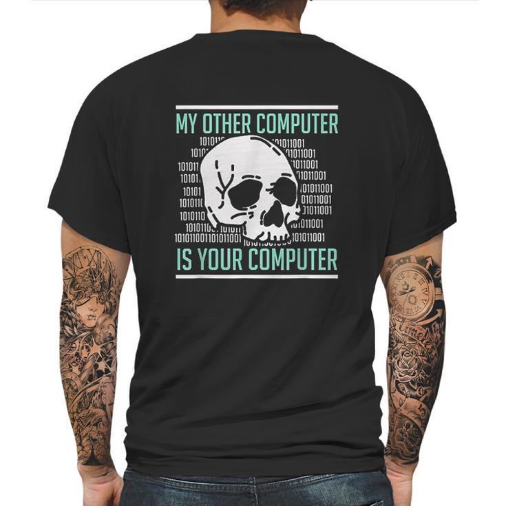 Cyber Hacker Computer Security Expert Cybersecurity Mens Back Print T-shirt