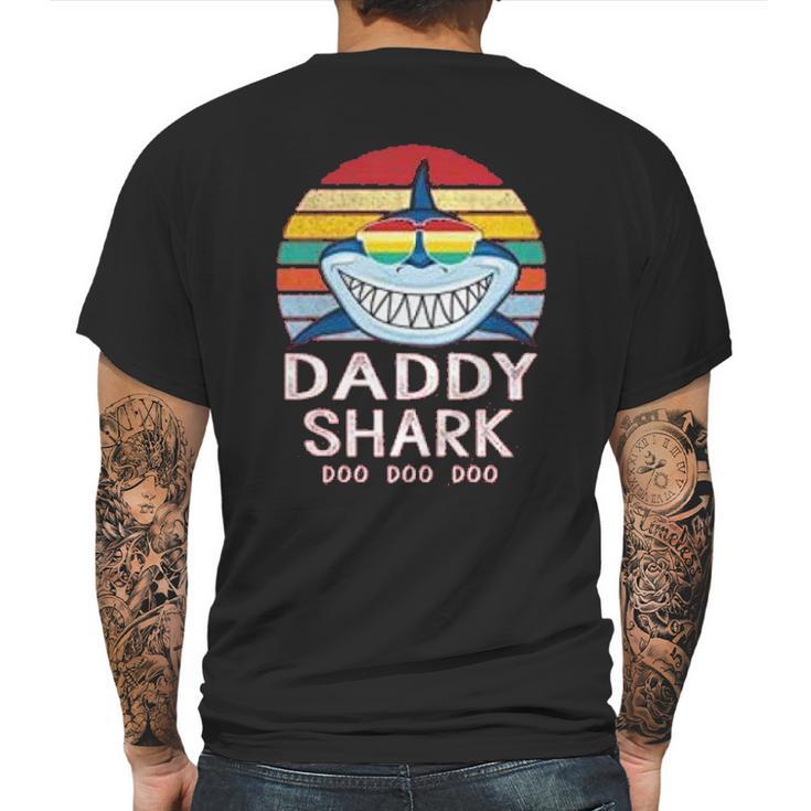 Daddy Shark For Dad Mens Back Print T-shirt