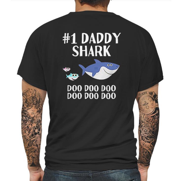 Daddy Shark Doo Doo Dad Fathers Day Mens Back Print T-shirt