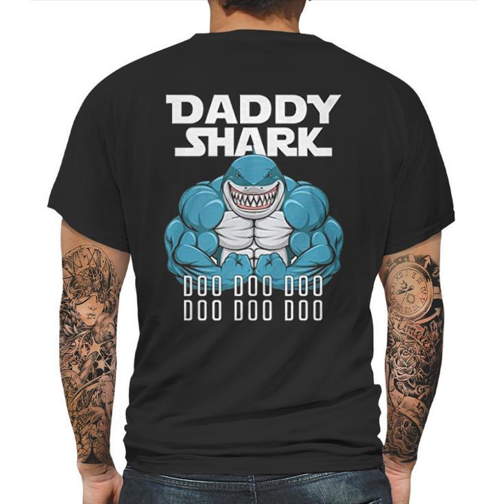 Daddy Shark Funny Cool Dad Mens Back Print T-shirt