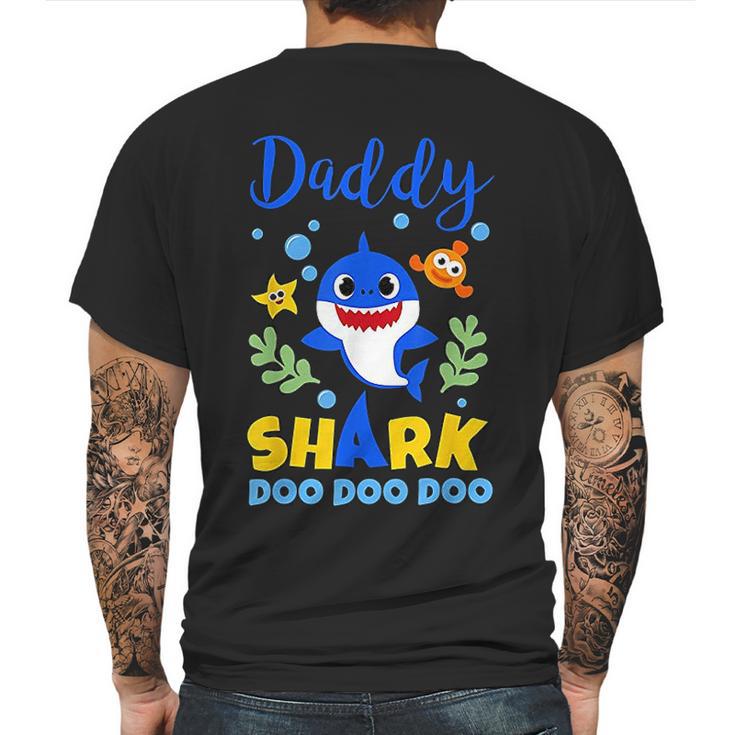 Daddy Shark Gift Cute Baby Shark Mens Back Print T-shirt