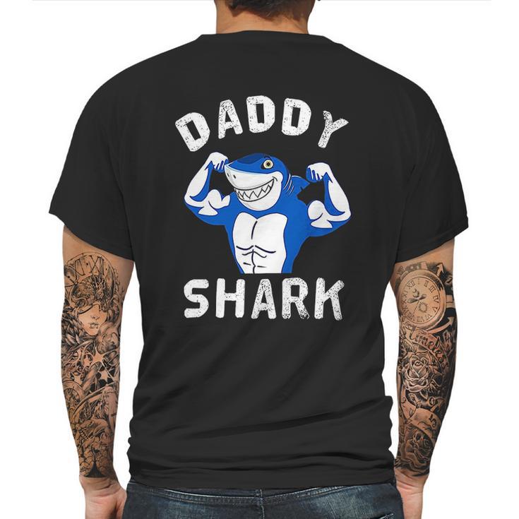 Daddy Shark Gym Lover Dad Birthday Gifts Mens Back Print T-shirt